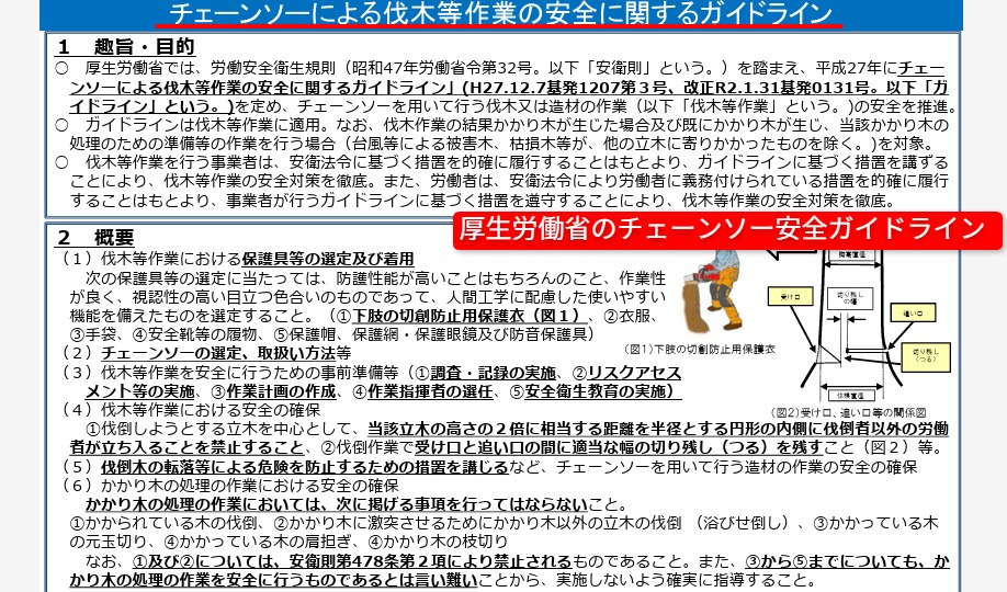厚生労働省が定めるチェーンソー伐木業務における特別教育の必須要件（2026年3月時点）